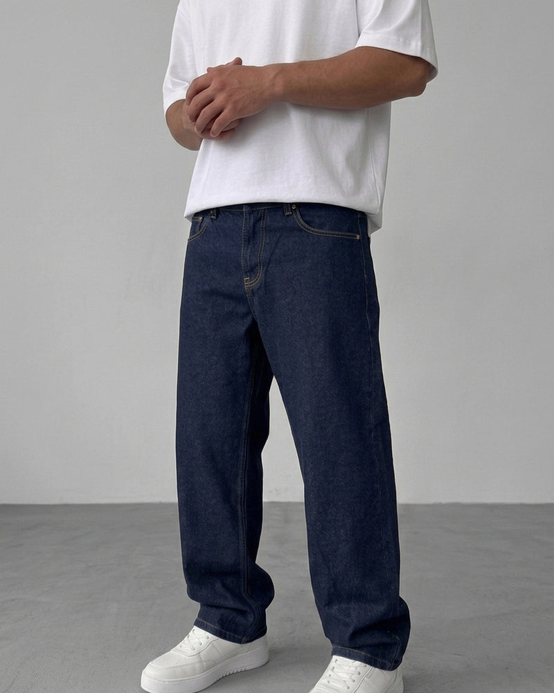 Raw Denim Relaxed Fit Jeans