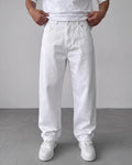 BROEK white relaxed fit denim jeans - front view