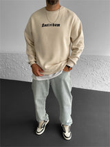 Beige "Amsterdam" Printed Oversize Sweatshirt - Broek