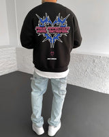 Black "Affection" Printed Oversize Sweatshirt - Broek