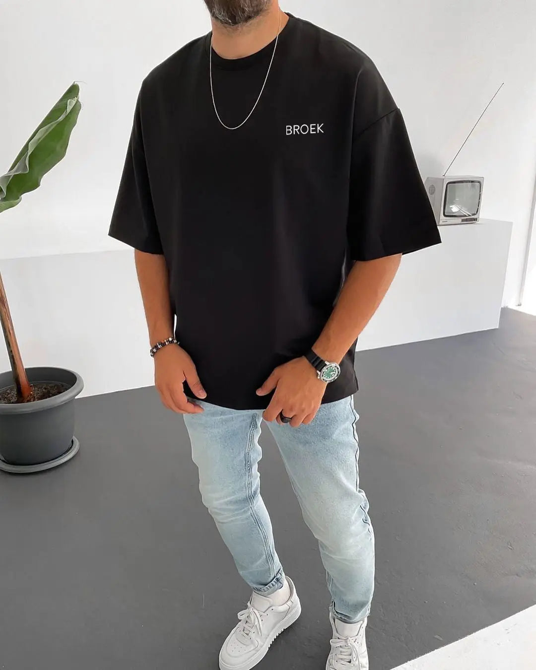Black Life Printed Oversize T-Shirt - Broek
