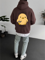 Brown "Violence" Printed Oversize Hoodie - Broek
