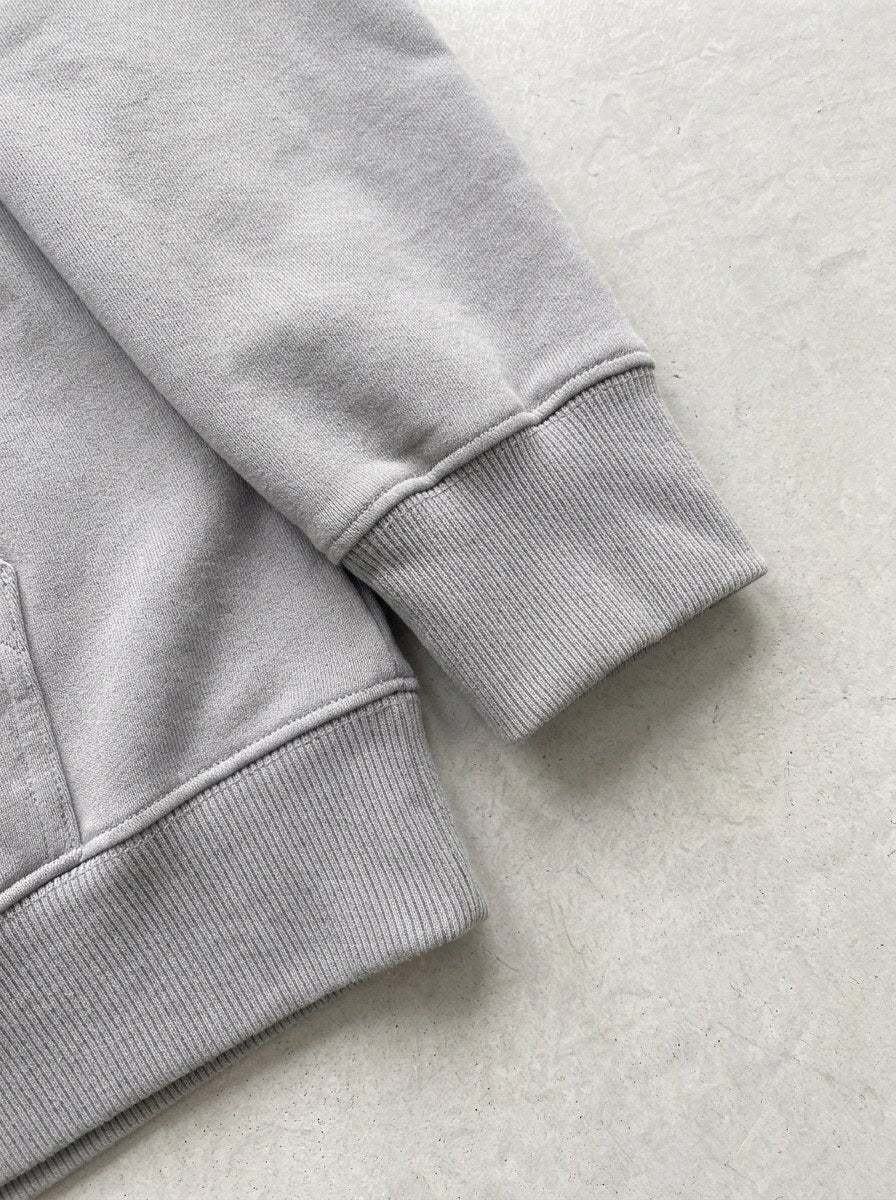 The Way You Speak Hoodie - Silver - cuff and hem rib detail