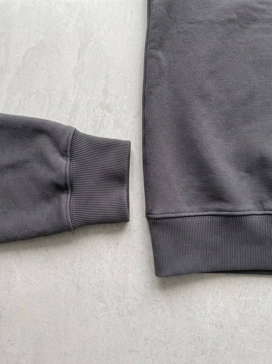 Mario Moreno Pixel Hoodie - Smoked - cuff and hem rib detail