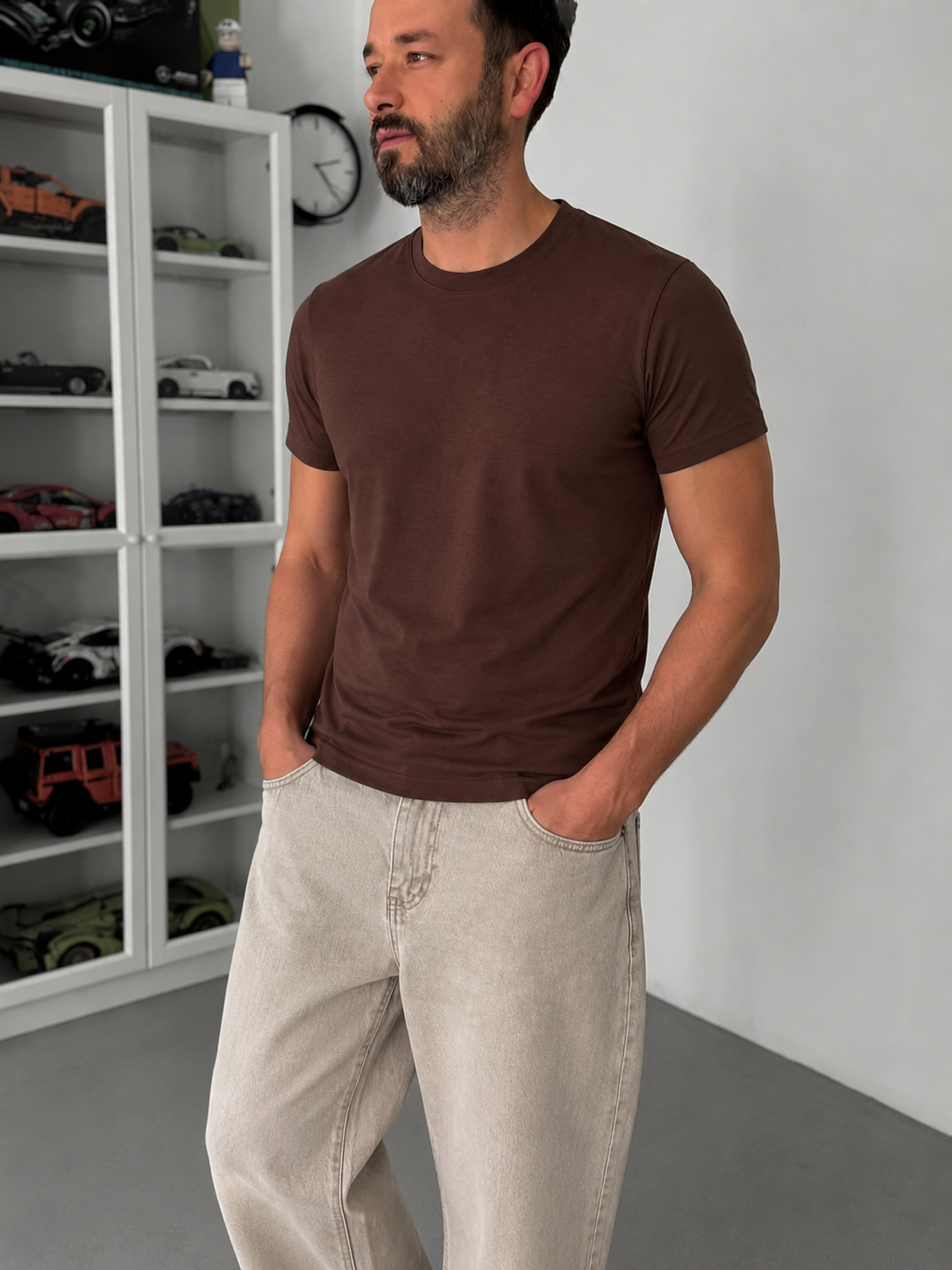 Dark Brown Regular Fit T-Shirt