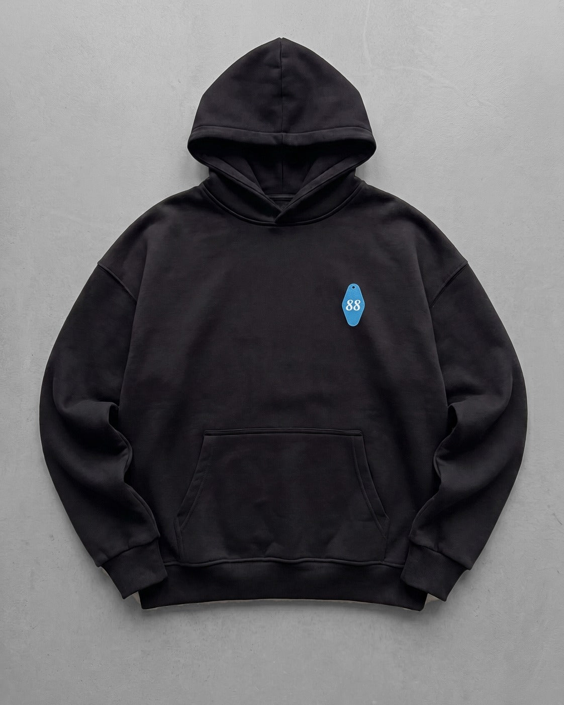 Access Granted 88 Hoodie - Black - flat lay front