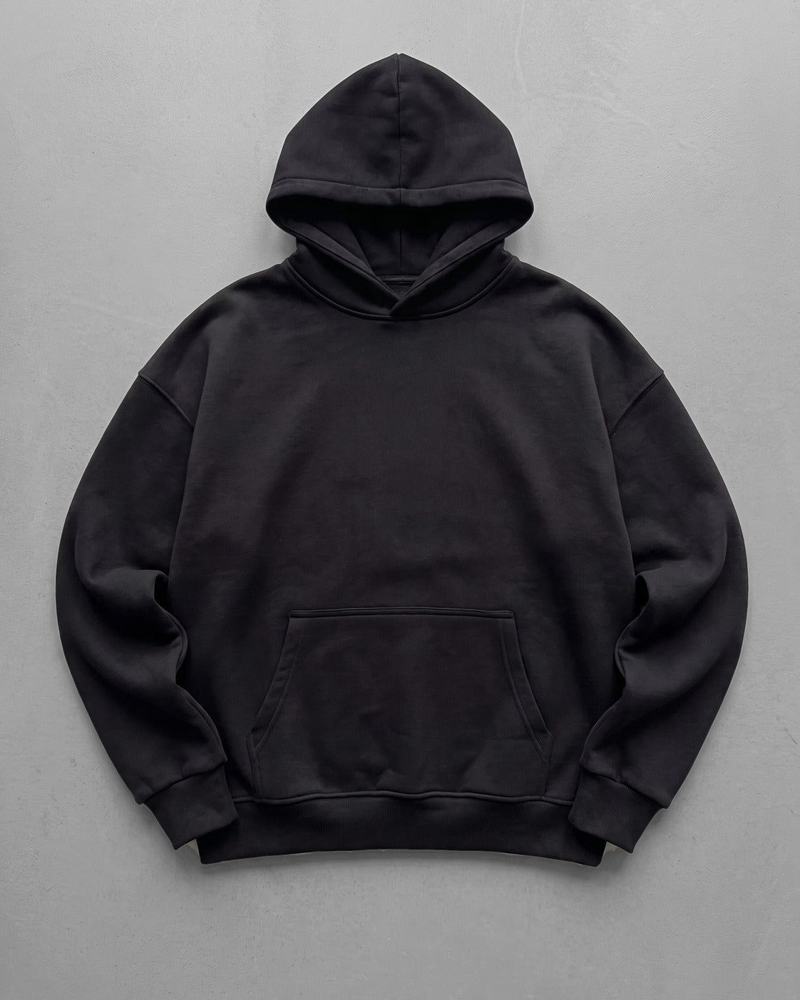 Black tomorrow-will-be-butter Printed Oversize Hoodie - flat lay front