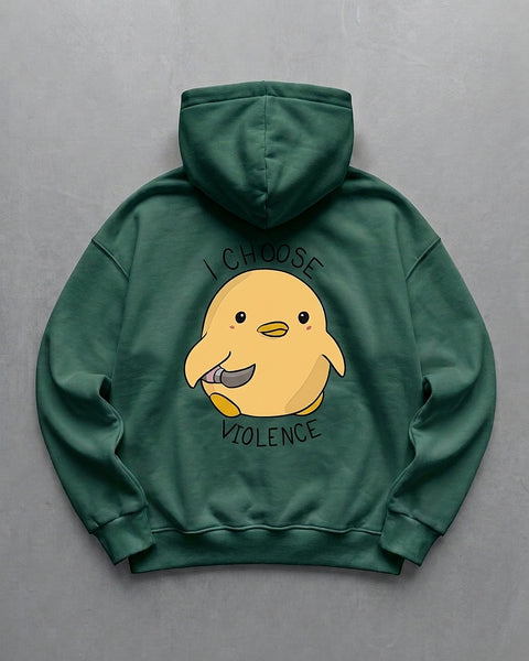 Hoodie Violence Olive Green