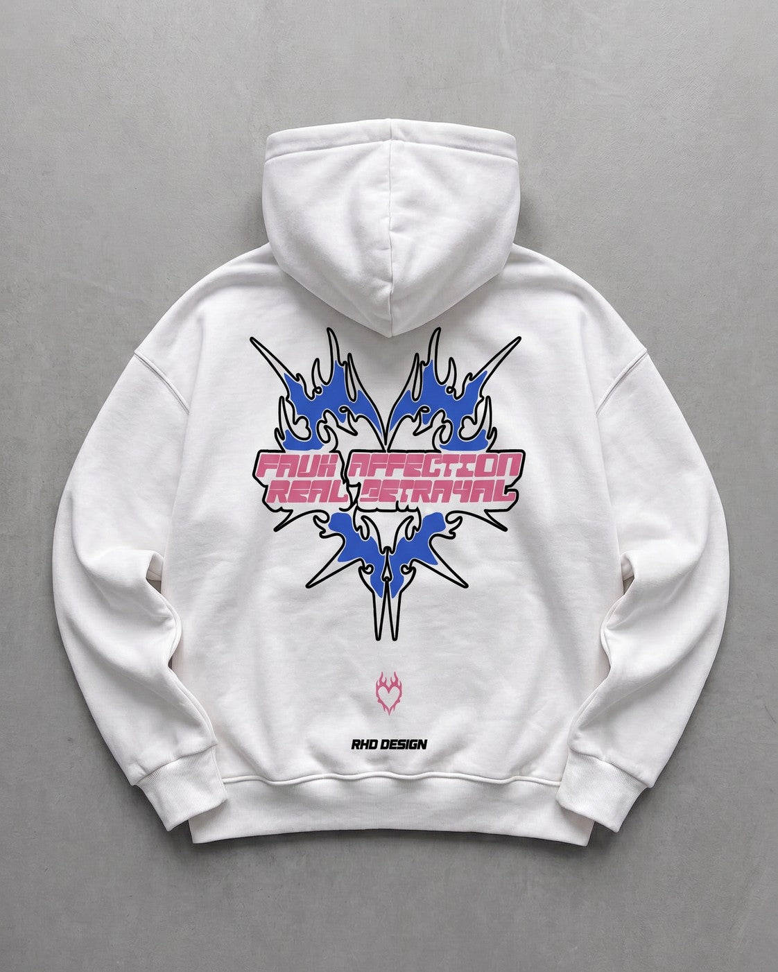 Off-White Affection Printed Oversize Hoodie - flat lay back