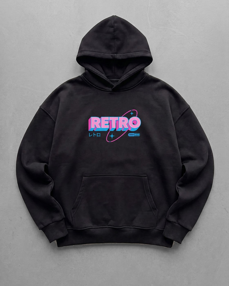 Retro Gaming Hoodie - Black