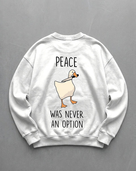 Crewneck Duck Peace White