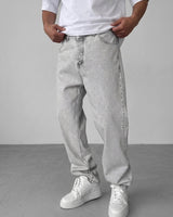 Gray Relaxed Fit Denim Jeans