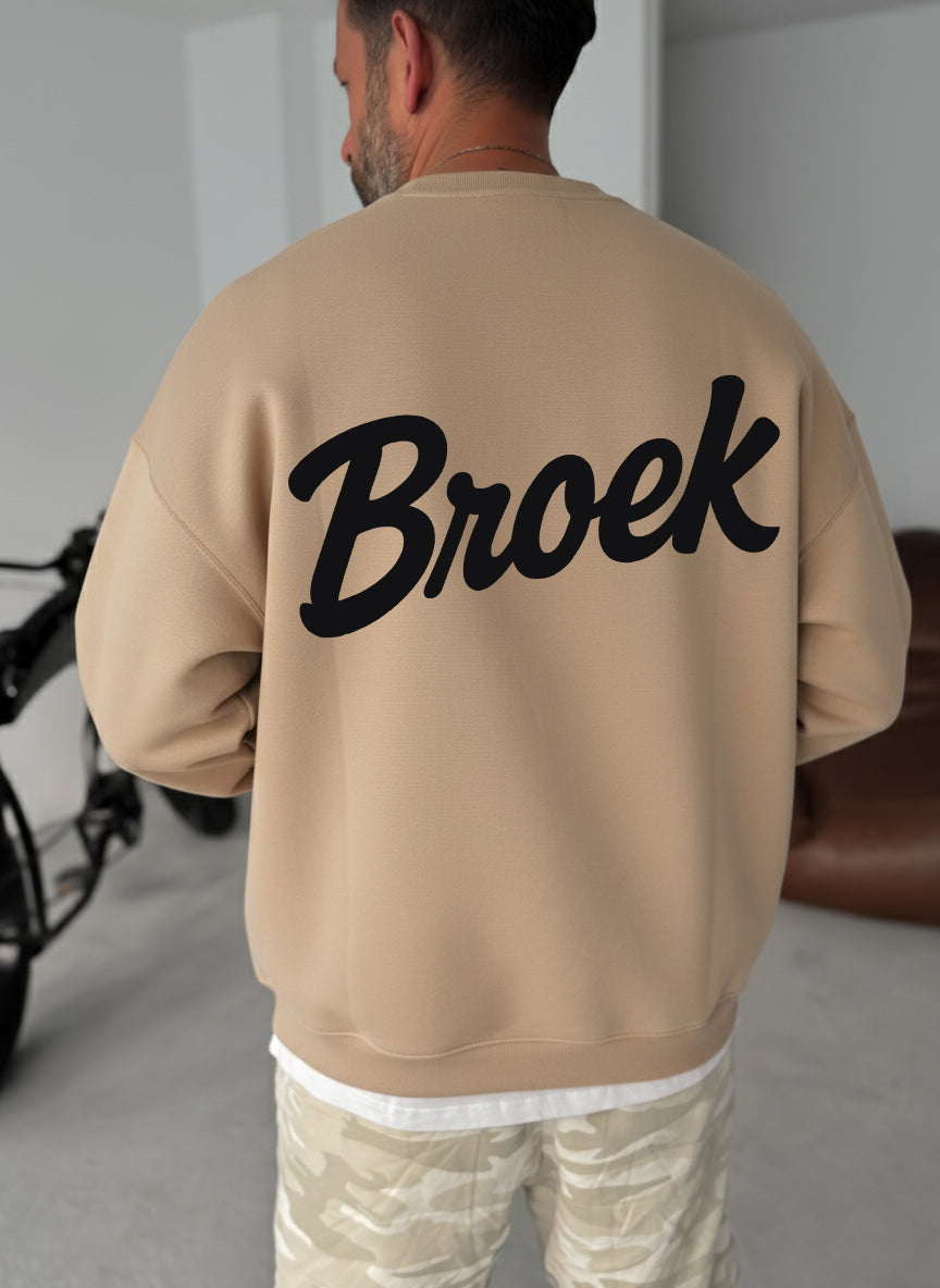 Broek Signature Crewneck - Beige Broek