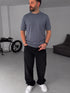 Dark Grey Crewneck Knitted Tee