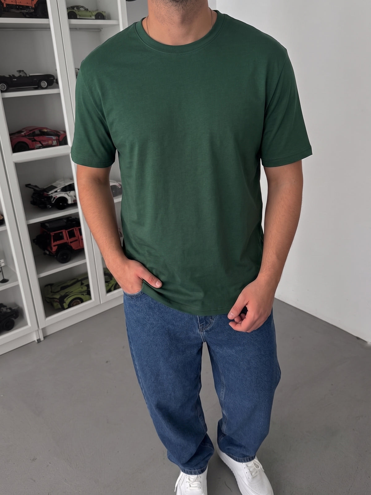 Dark Green Regular Fit T-Shirt