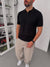 Black Knitted Polo