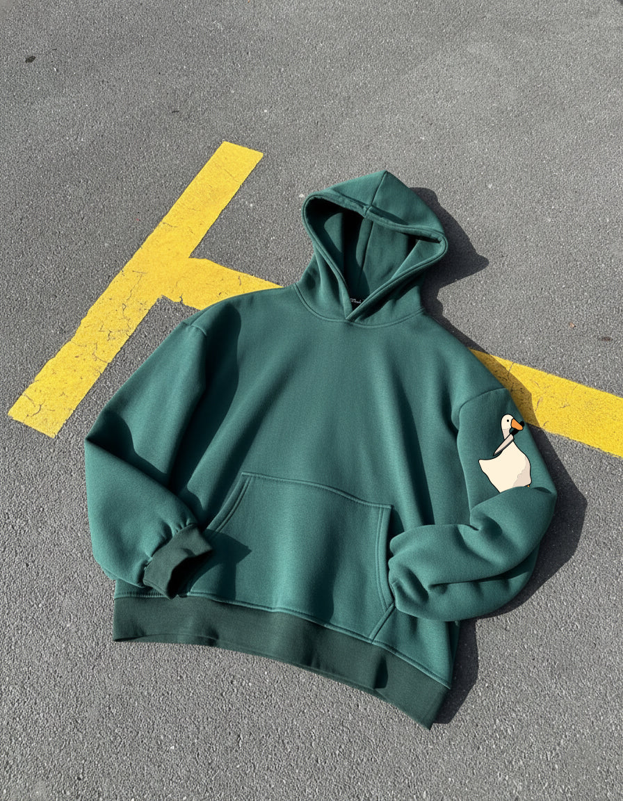 Hoodie Duck Peace Olive Green