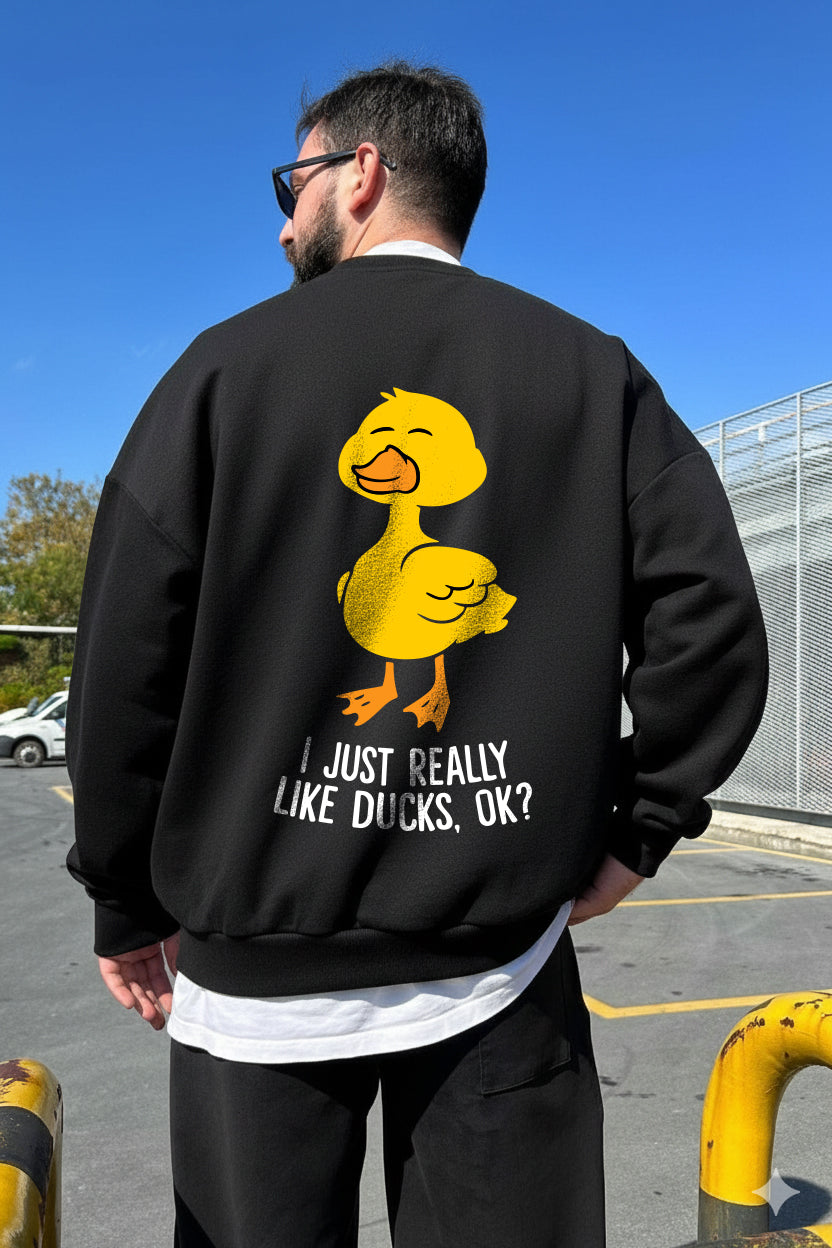 Crewneck Duck Lover Black