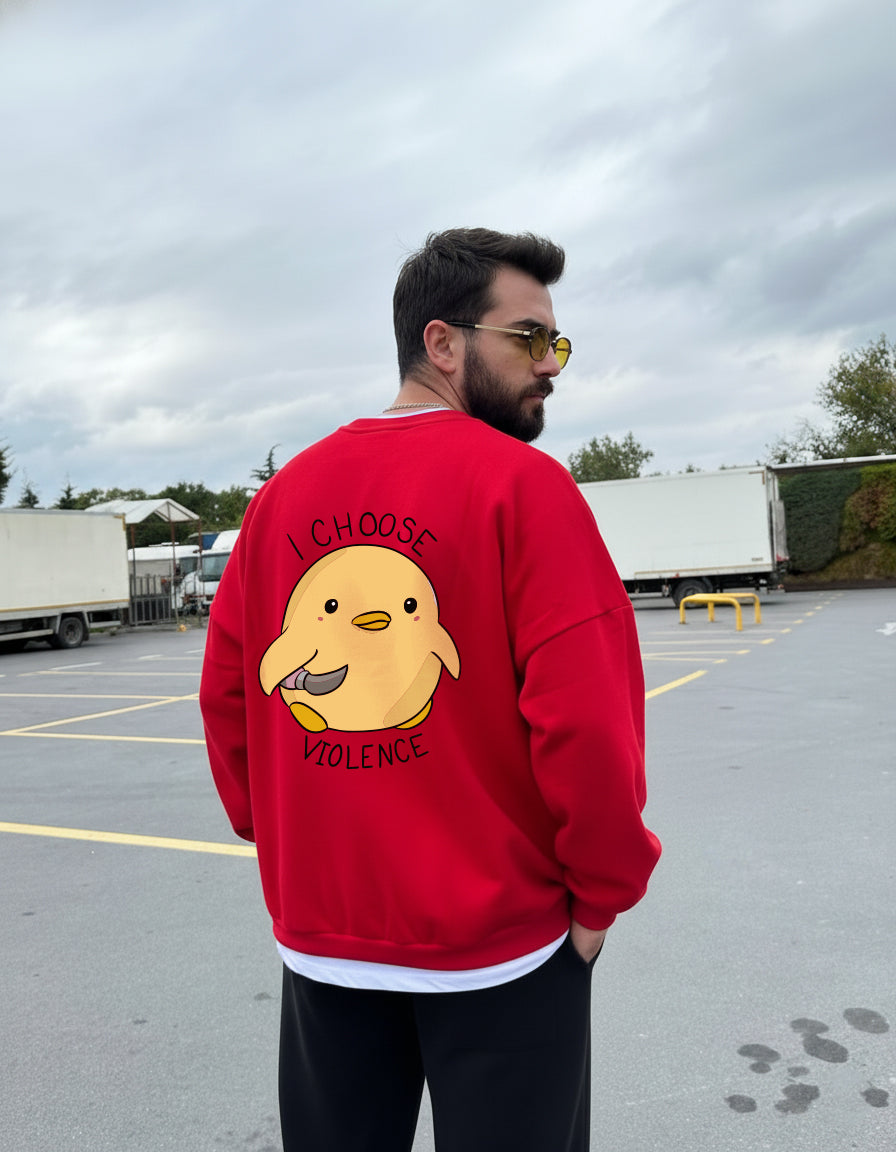 Crewneck Violence Red