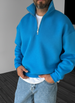 Blue Quarter Zipper Sweatshirt