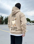 Hoodie Duck Peace Beige