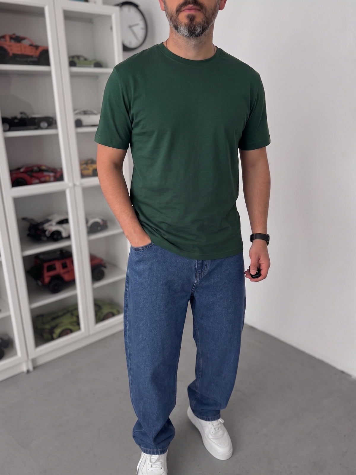 Dark Green Regular Fit T-Shirt