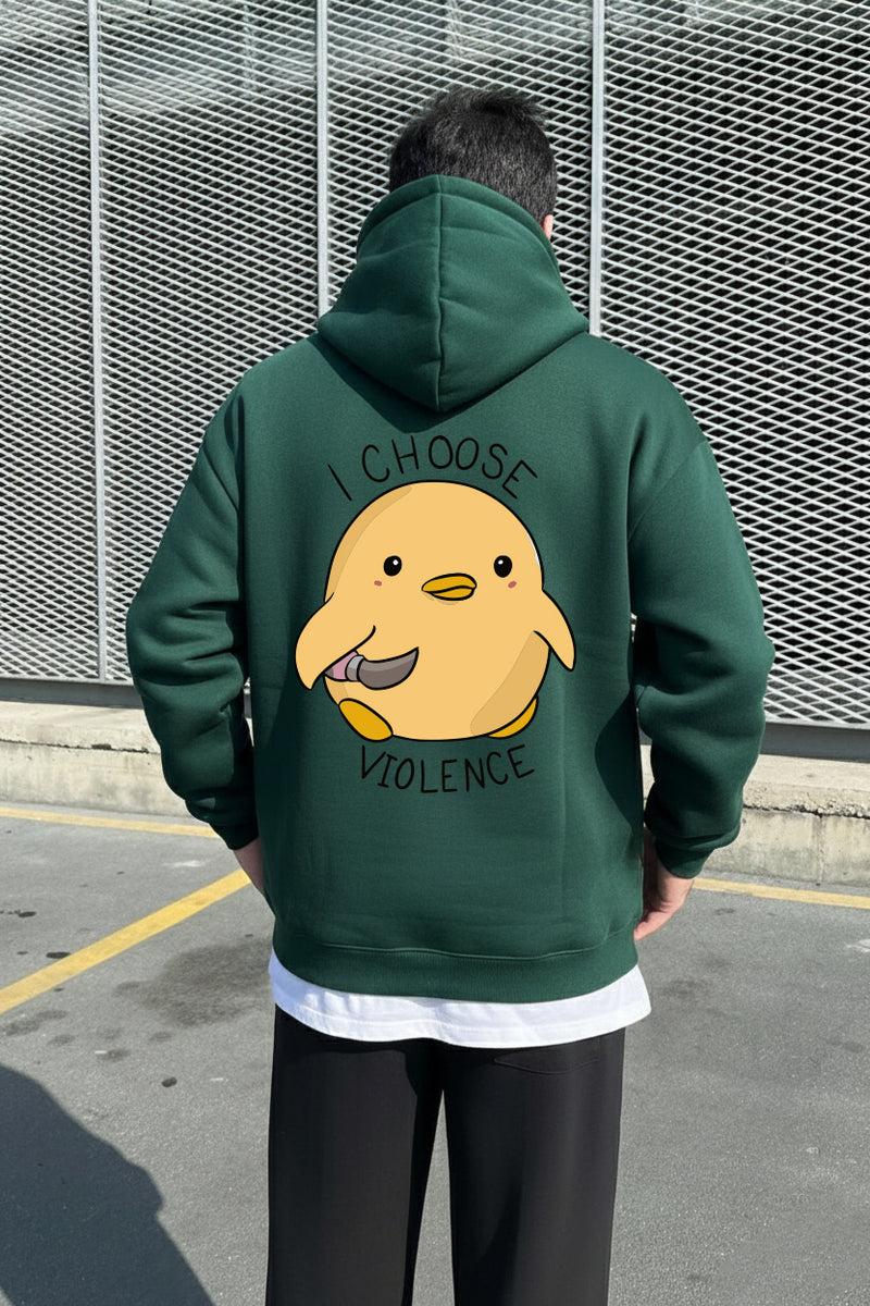 Hoodie Violence Olive Green