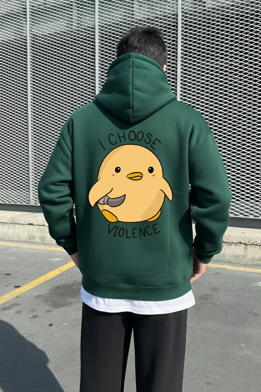 Hoodie Violence Olive Green