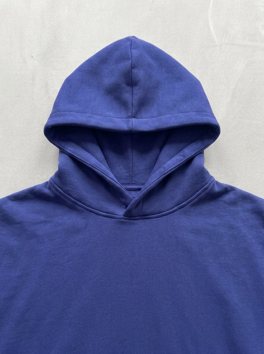 Reverse Gothic Hoodie - Royal Blue - hood and neckline detail