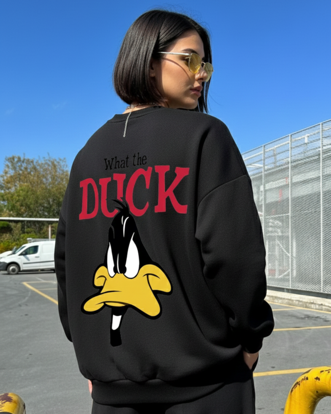Black Crewneck What the Duck