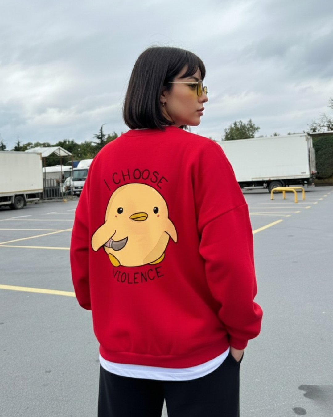 Crewneck Violence Red