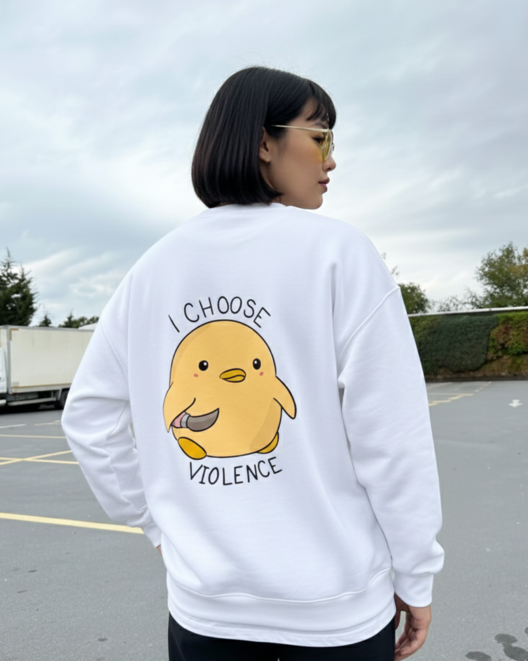 Crewneck Violence White