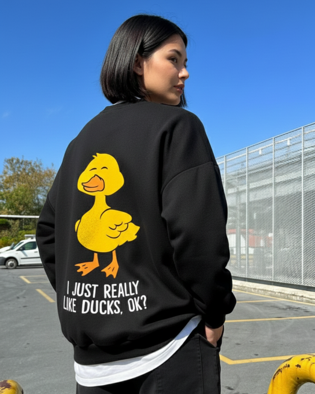 Crewneck Duck Lover Black