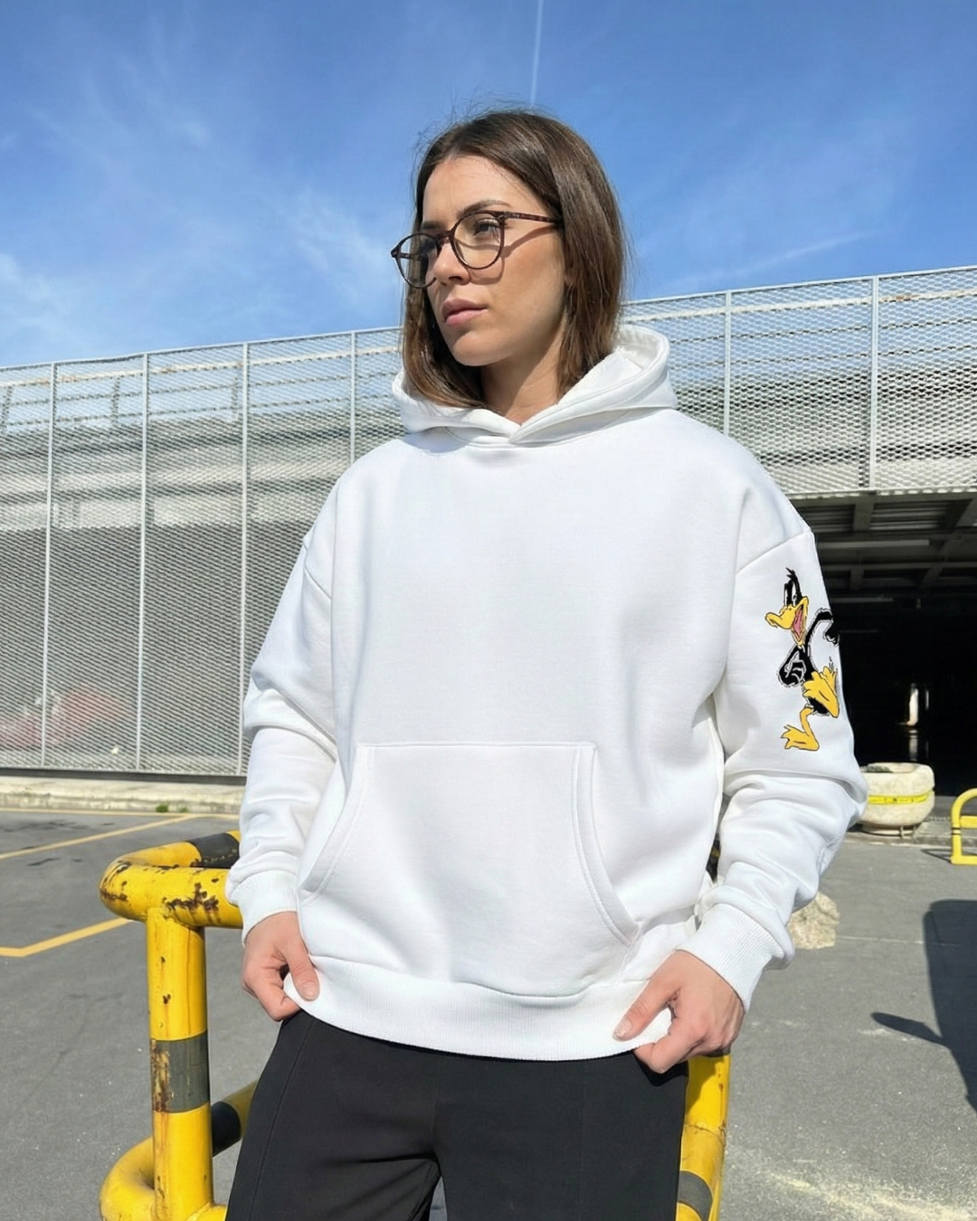 Hoodie What's the duck White