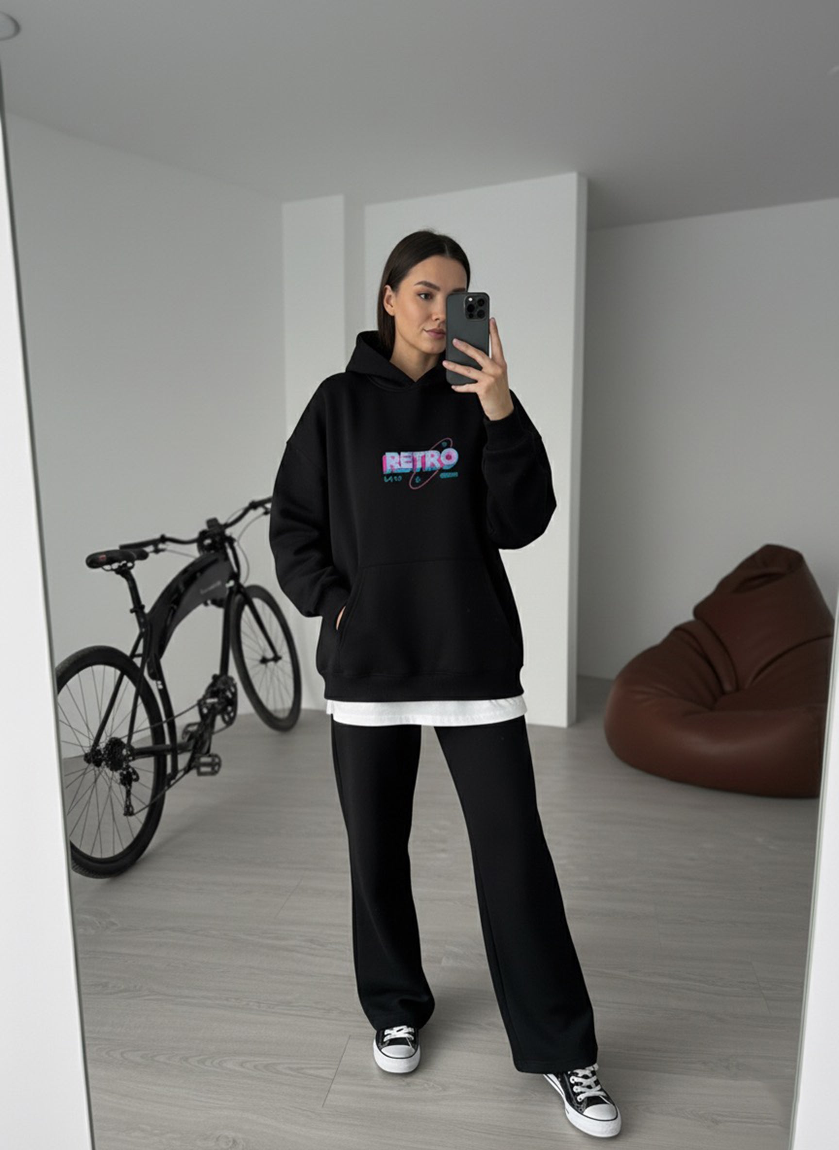 Retro Gaming Hoodie - Black