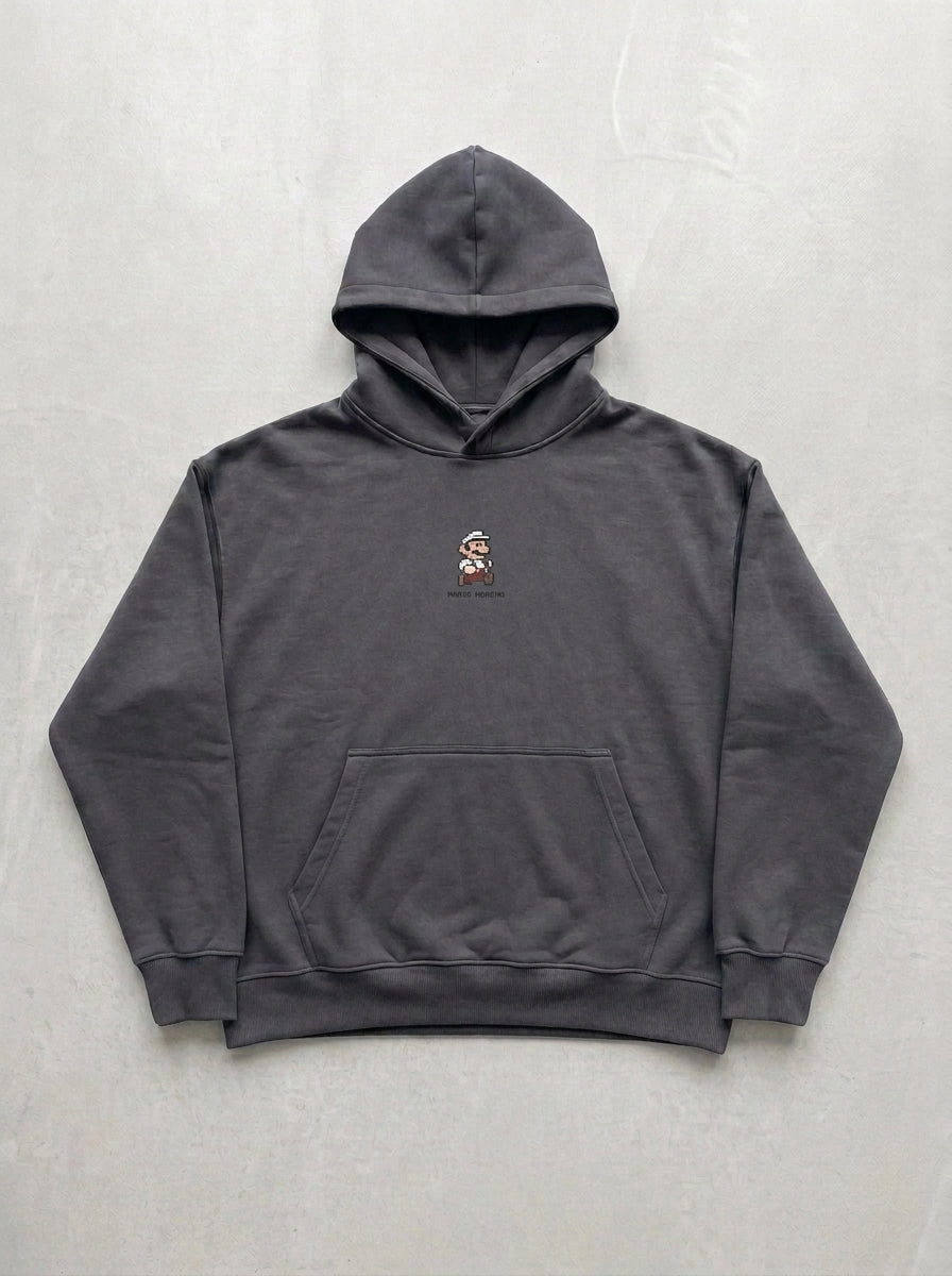 Mario Moreno Pixel Hoodie - Smoked - front