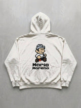Mario Moreno Pixel Hoodie - Off-White - back