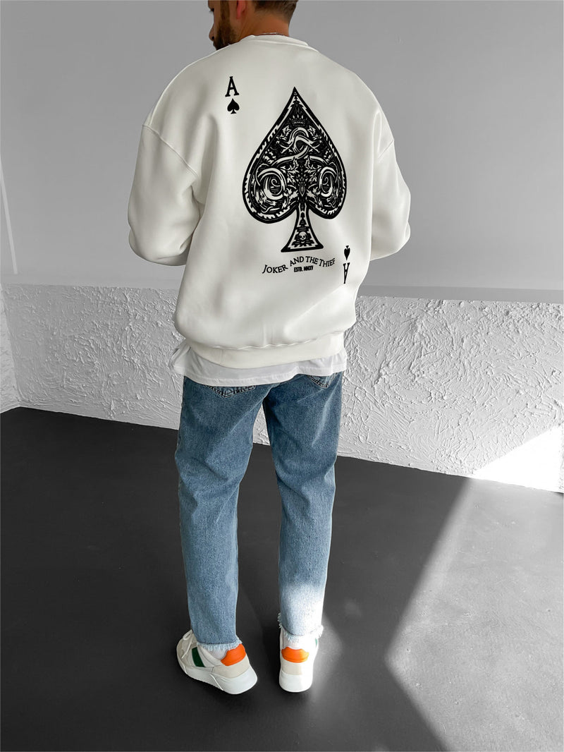 Off-White "Ace" Printed Oversize Sweatshirt
