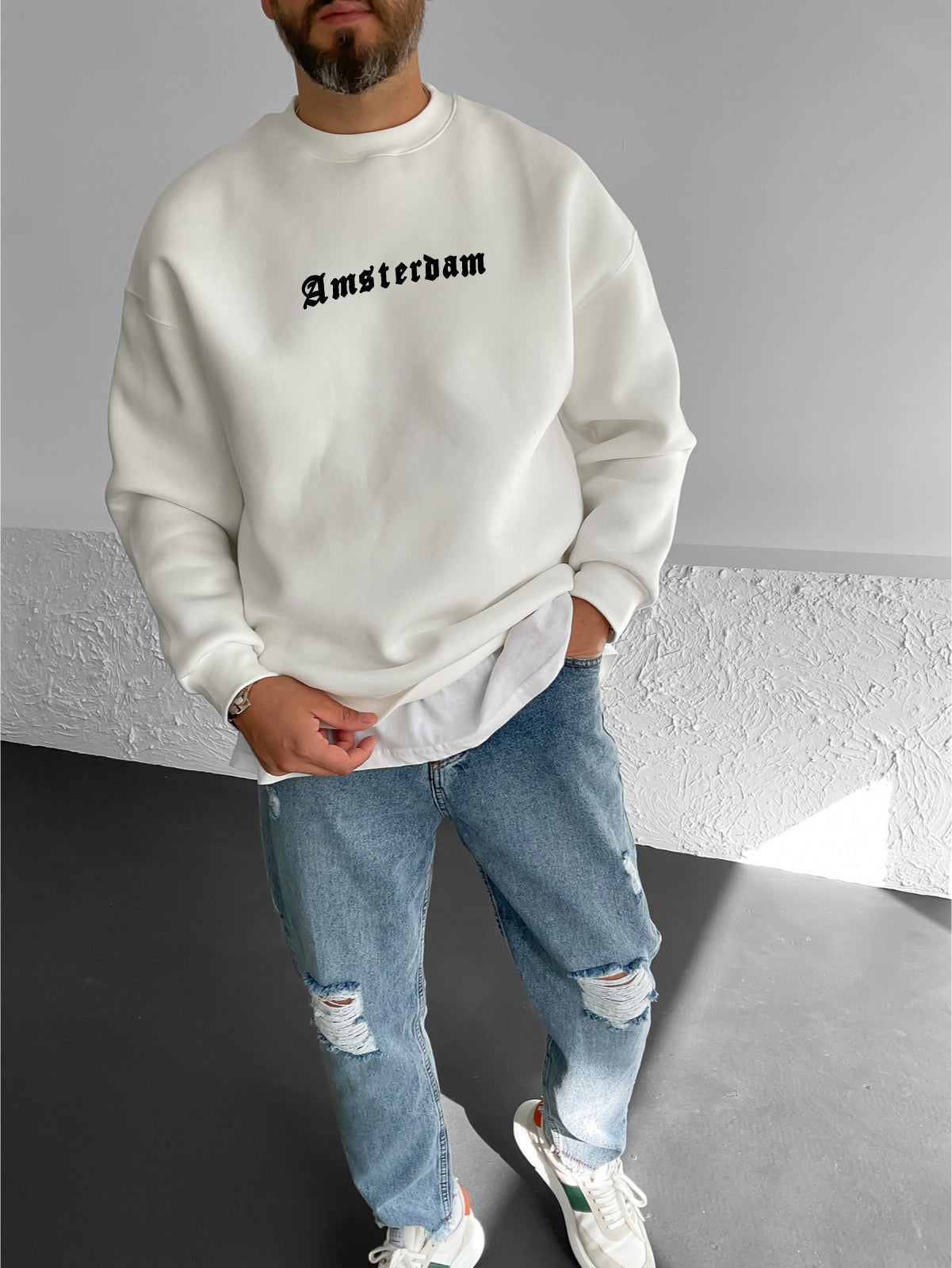 Off-White "Amsterdam" Printed Oversize Sweatshirt - Broek