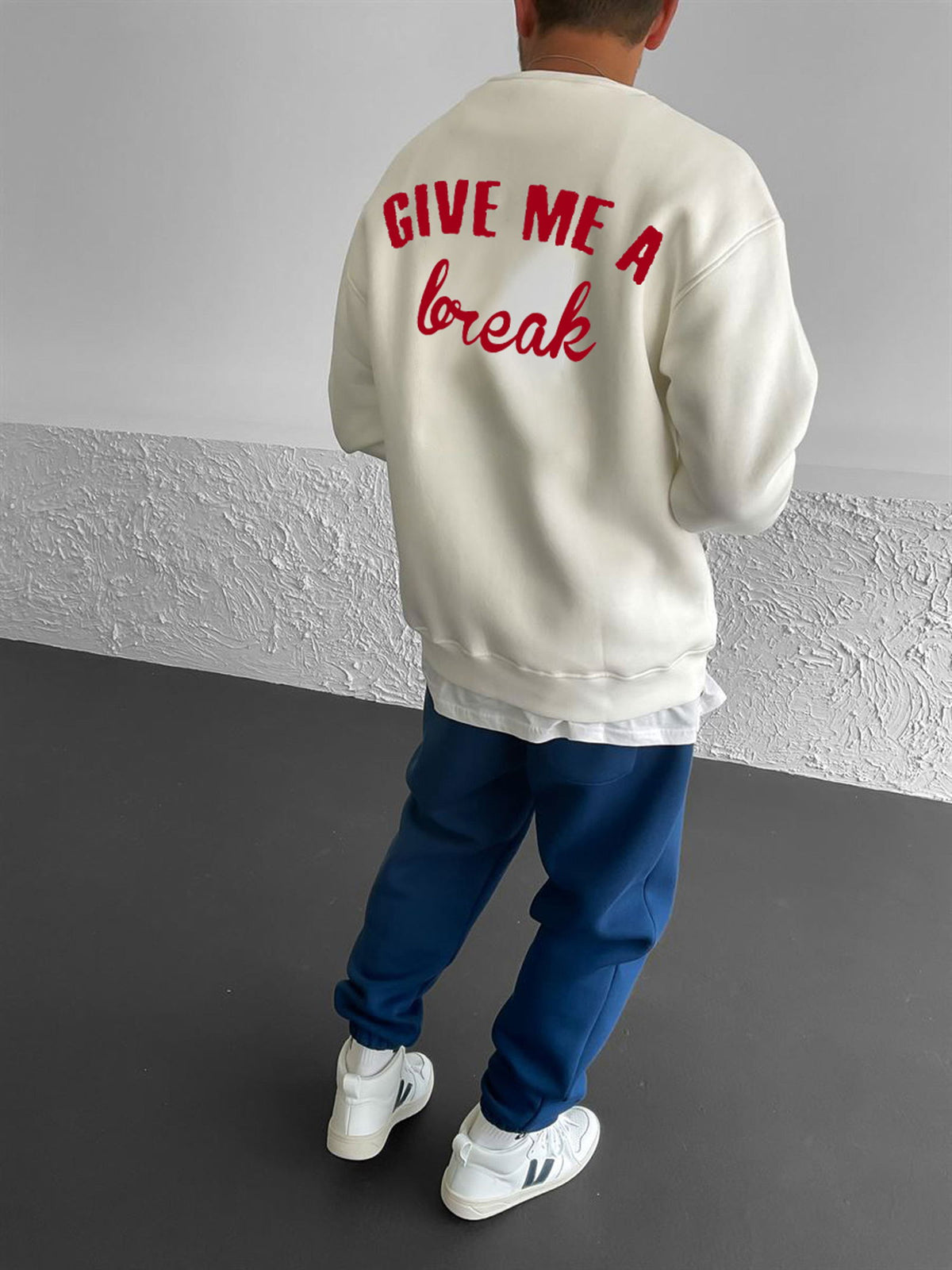 Off-White "Break" Printed Oversize Sweatshirt - Broek