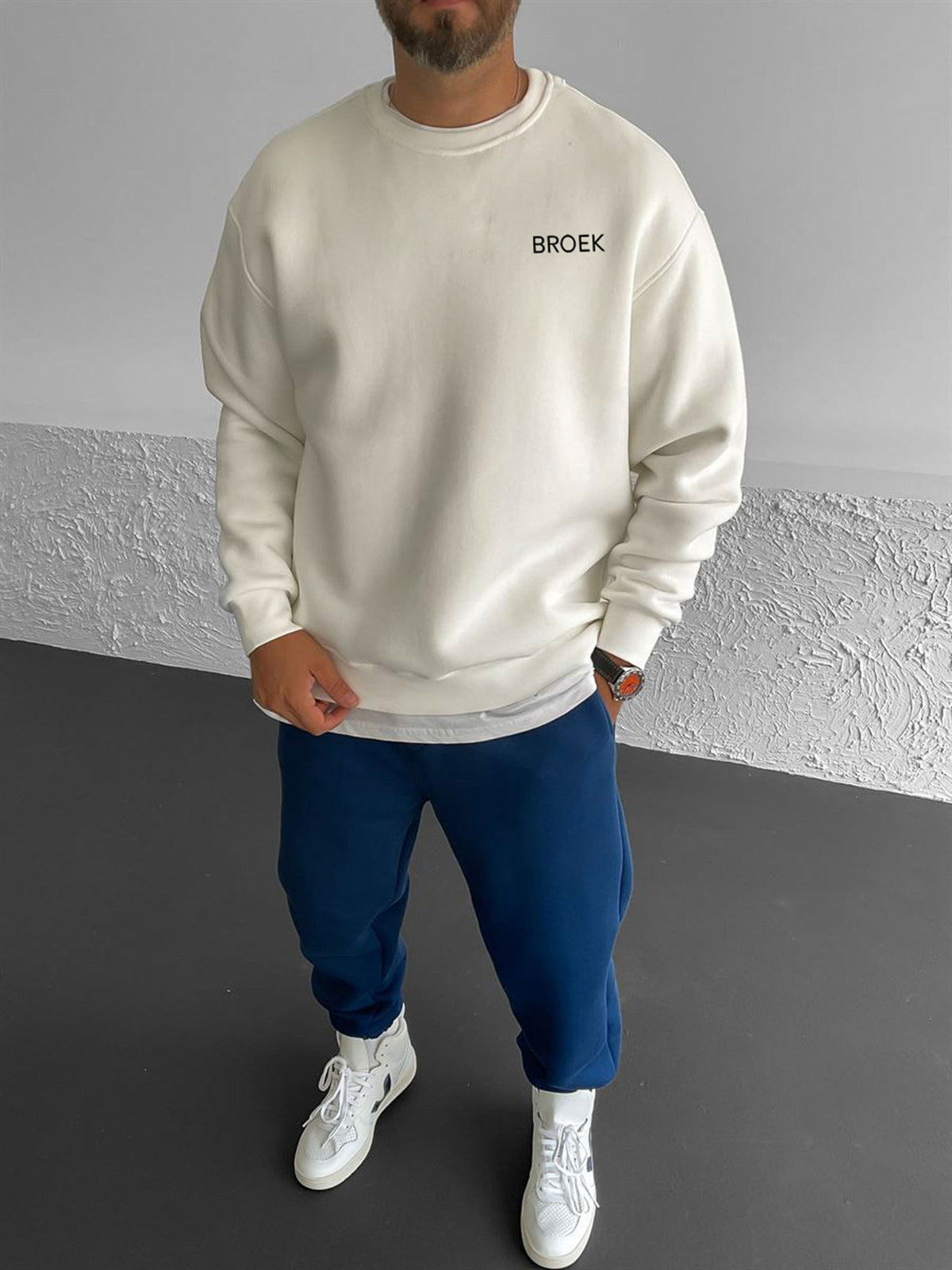 Off-White "Break" Printed Oversize Sweatshirt - Broek