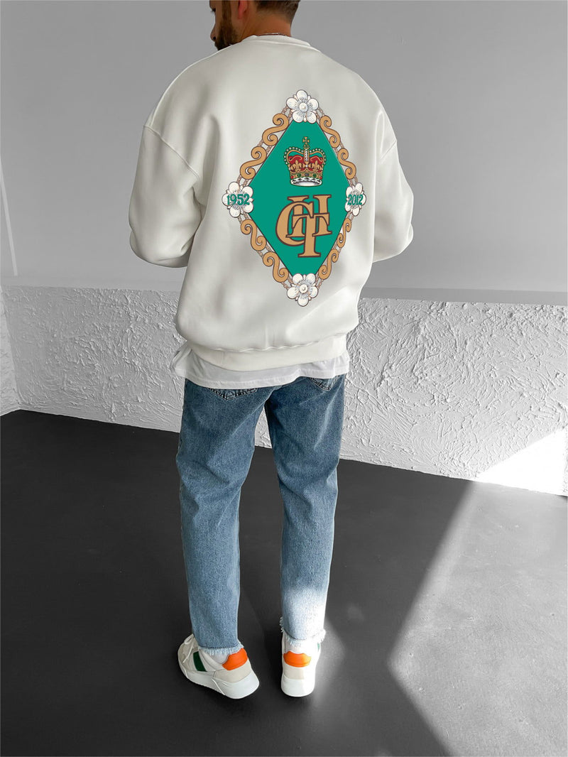Off-White "Coat Of Arms" Printed Oversize Sweatshirt