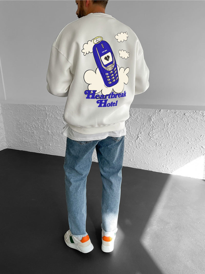 Off-White "Heartbreak" Printed Oversize Sweatshirt