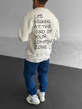 Off-White "Life" Printed Oversize Sweatshirt - Broek