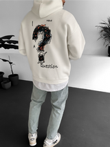 Off-White "Question" Printed Oversize Hoodie - Broek