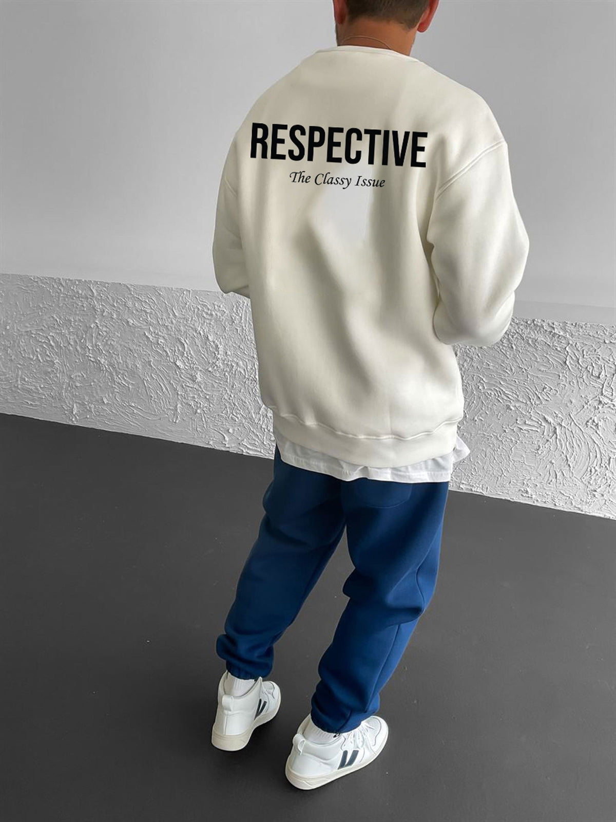 Off-White "Respective " Printed Oversize Sweatshirt - Broek