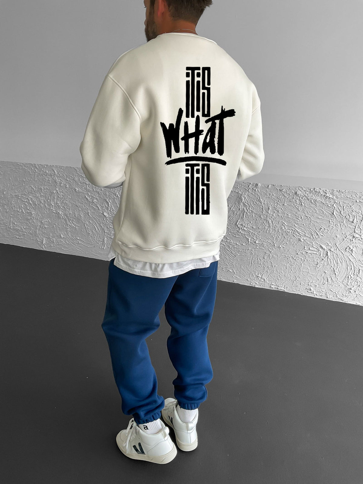 Off-White "What" Printed Oversize Sweatshirt - Broek
