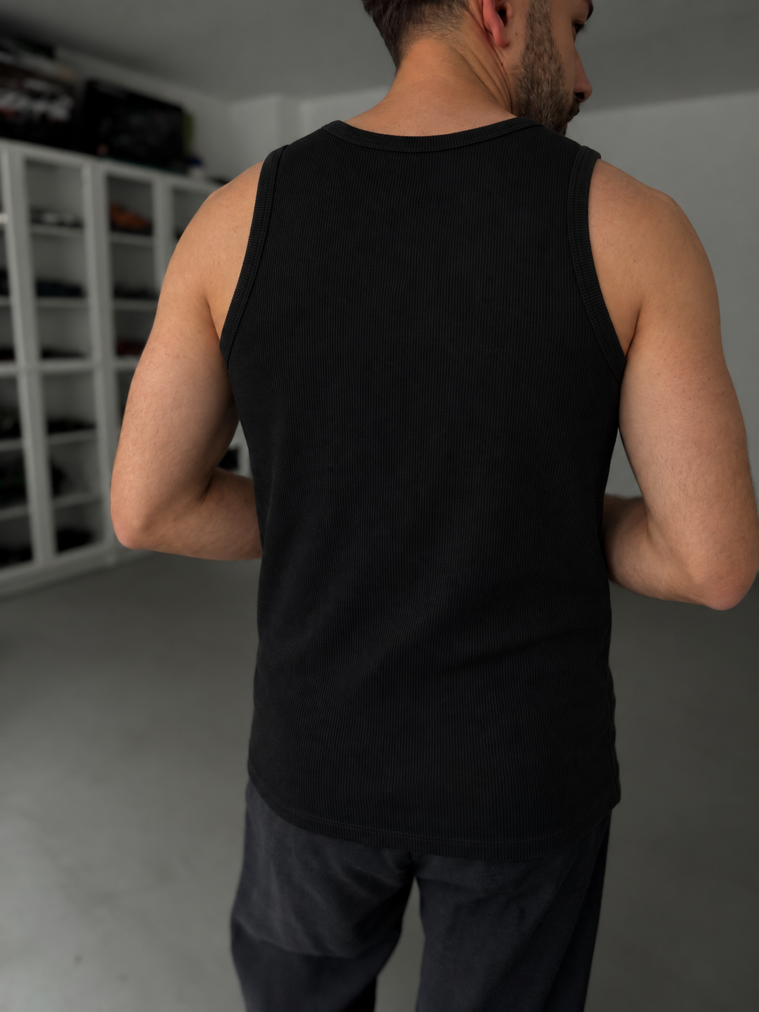 Ribbed Tank Top - Black