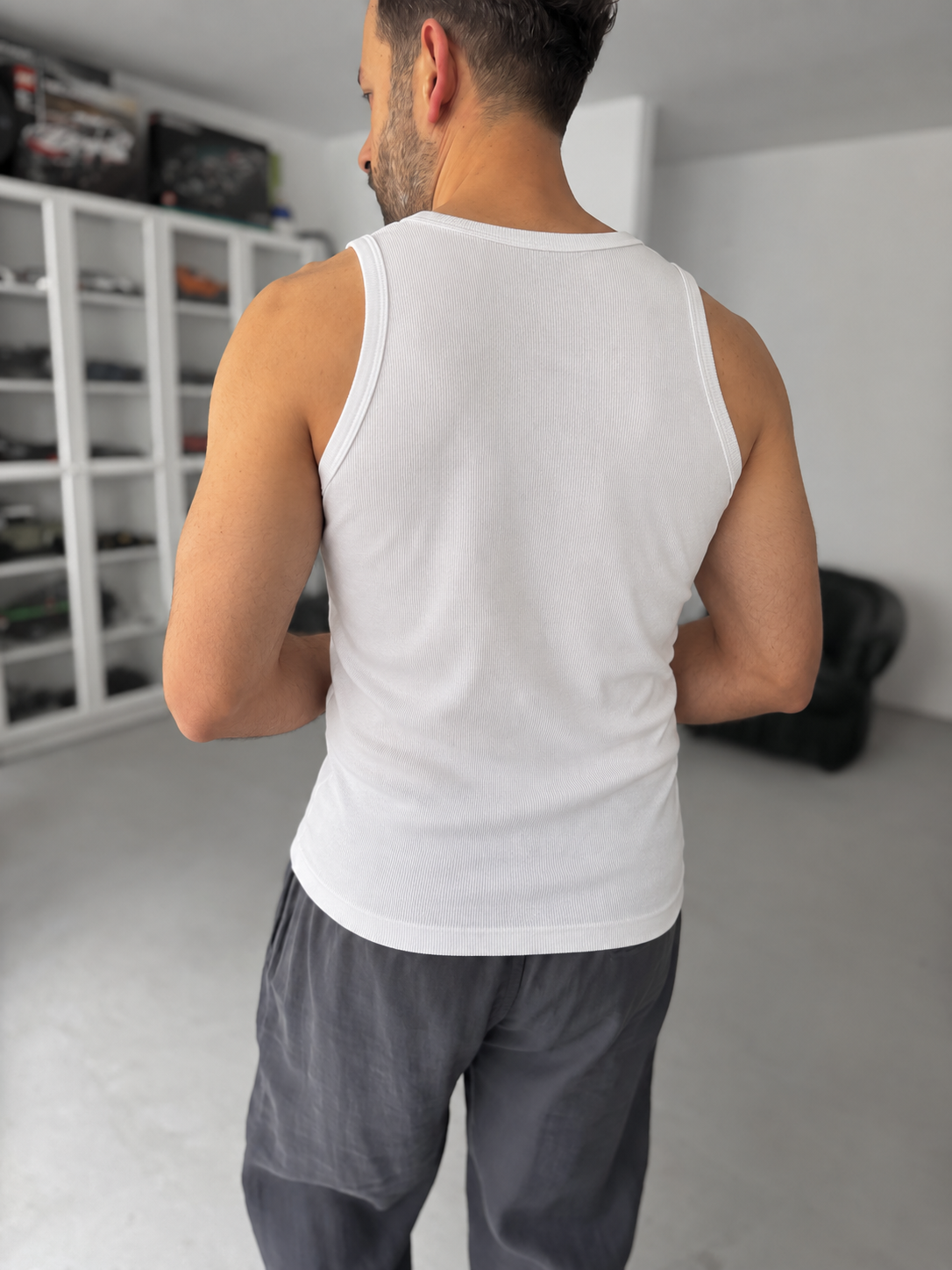 Ribbed Tank Top - White