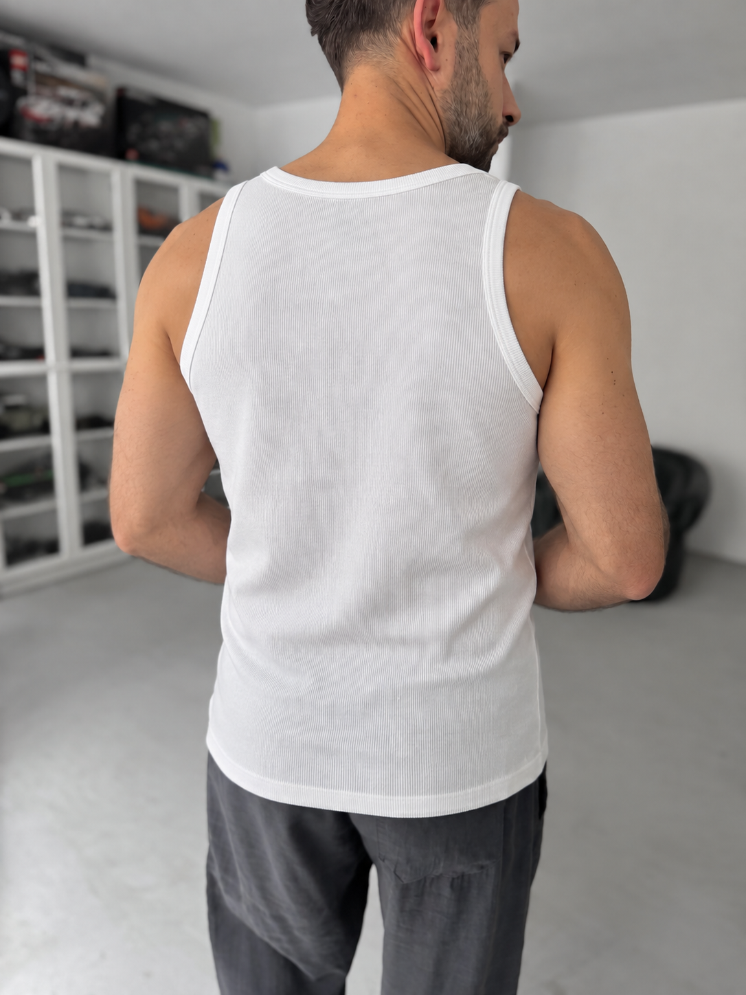 Ribbed Tank Top - White